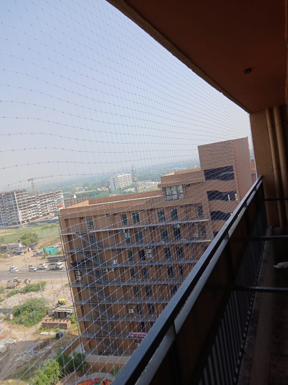 Residential bird net installation